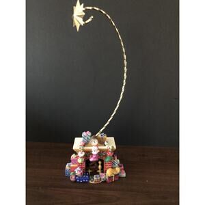 Christopher Radko 10" Ornament Holder Display Stand Hanger w Christmas Fireplace